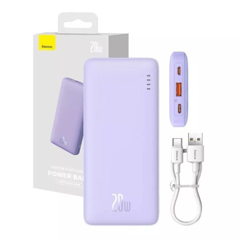 Baseus Powerbank Baseus Airpow 10000mAh 20W Fioletowy Baseus Powerbank Baseus Airpow 10000mAh 20W Fioletowy