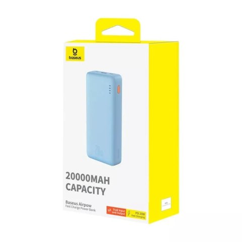 Baseus Powerbank Baseus Airpow 20000mAh 20W Niebieski Baseus Powerbank Baseus Airpow 20000mAh 20W Niebieski