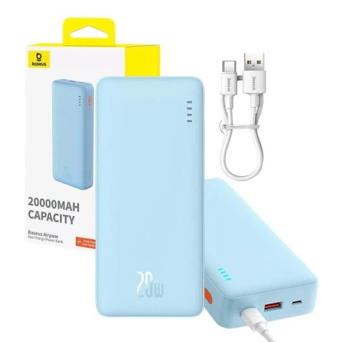 Baseus Powerbank Baseus Airpow 20000mAh 20W Niebieski Baseus Powerbank Baseus Airpow 20000mAh 20W Niebieski
