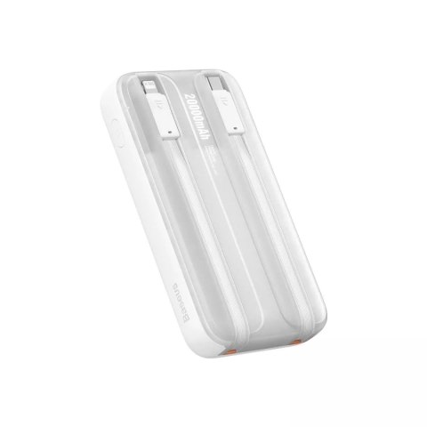 Baseus Powerbank Baseus Comet Series z wyświetlaczem 20000mAh 22.5W - biały + kabel USB-A / USB-C Baseus Powerbank Baseus Comet Series z wyświetlaczem 20000mAh 22.5W - biały + kabel USB-A / USB-C
