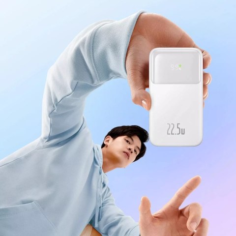 Baseus Powerbank Baseus Comet Series z wyświetlaczem 20000mAh 22.5W - biały + kabel USB-A / USB-C Baseus Powerbank Baseus Comet Series z wyświetlaczem 20000mAh 22.5W - biały + kabel USB-A / USB-C