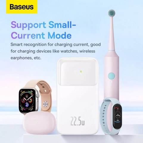 Baseus Powerbank Baseus Comet Series z wyświetlaczem 20000mAh 22.5W - biały + kabel USB-A / USB-C Baseus Powerbank Baseus Comet Series z wyświetlaczem 20000mAh 22.5W - biały + kabel USB-A / USB-C