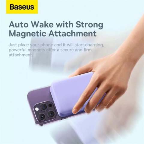 Baseus Powerbank Baseus Magnetic Mini 20000 mAh 20W - fioletowy + kabel USB-C / USB-C Baseus Powerbank Baseus Magnetic Mini 20000 mAh 20W - fioletowy + kabel USB-C / USB-C