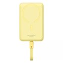 Baseus Powerbank Baseus Magnetic Mini MagSafe 10000mAh 30W z wbudowanym kablem USB-C - żółty + kabel Baseus Simple Series USB-C - USB-C