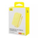 Baseus Powerbank Baseus Magnetic Mini MagSafe 10000mAh 30W z wbudowanym kablem USB-C - żółty + kabel Baseus Simple Series USB-C - USB-C