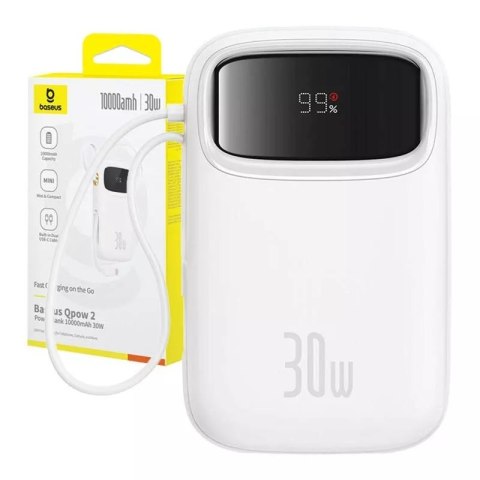 Baseus Powerbank Baseus QPow 2 10000mAh 30W Biały Baseus Powerbank Baseus QPow 2 10000mAh 30W Biały