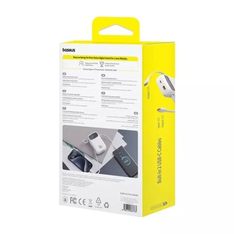 Baseus Powerbank Baseus QPow 2 10000mAh 30W Biały Baseus Powerbank Baseus QPow 2 10000mAh 30W Biały