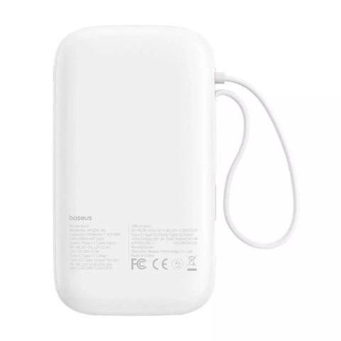 Baseus Powerbank Baseus QPow 2 20000mAh 30W 2xUSB-C (biały) Baseus Powerbank Baseus QPow 2 20000mAh 30W 2xUSB-C (biały)