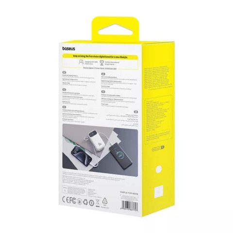 Baseus Powerbank Baseus QPow 2 20000mAh 30W 2xUSB-C (biały) Baseus Powerbank Baseus QPow 2 20000mAh 30W 2xUSB-C (biały)
