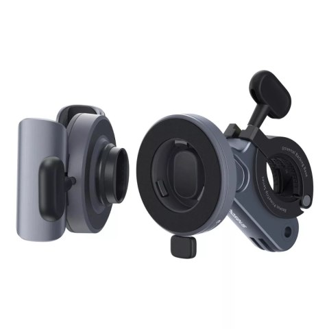 Baseus Uchwyt na rower / hulajnogę / skuter Baseus PrimeTrip Magnetyczny na telefon - Czarny Baseus Uchwyt na rower / hulajnogę / skuter Baseus PrimeTrip Magnetyczny na telefon - Czarny