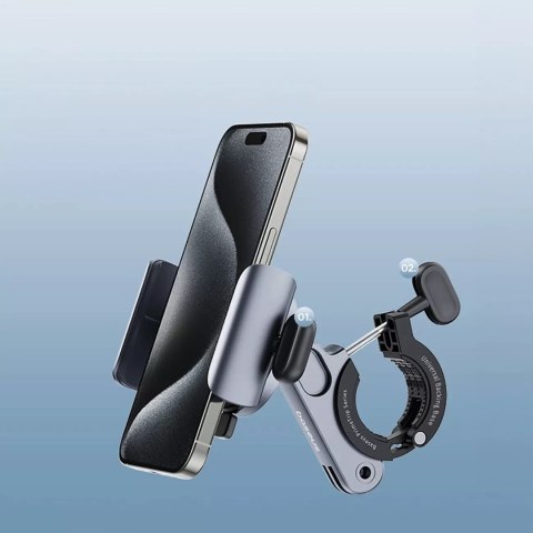 Baseus Uchwyt na rower / hulajnogę / skuter Baseus PrimeTrip Magnetyczny na telefon - Czarny Baseus Uchwyt na rower / hulajnogę / skuter Baseus PrimeTrip Magnetyczny na telefon - Czarny