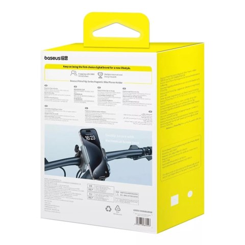 Baseus Uchwyt na rower / hulajnogę / skuter Baseus PrimeTrip Magnetyczny na telefon - Czarny Baseus Uchwyt na rower / hulajnogę / skuter Baseus PrimeTrip Magnetyczny na telefon - Czarny