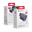 Forcell Ładowarka sieciowa FORCELL F-ENERGY GaN 2 x Typ C + USB A PD QC4.0 4A 65W Szara