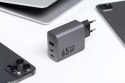 Forcell Ładowarka sieciowa FORCELL F-ENERGY GaN 2 x Typ C + USB A PD QC4.0 4A 65W Szara