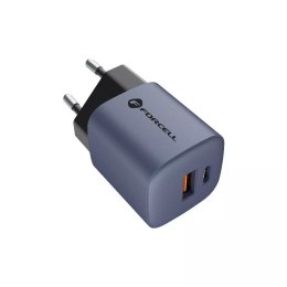 Forcell Ładowarka sieciowa FORCELL F-ENERGY GaN Typ C + USB A PD QC4.0 3A 33W Szara