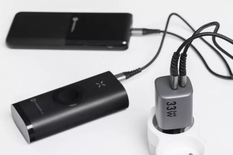 Forcell Ładowarka sieciowa FORCELL F-ENERGY GaN Typ C + USB A PD QC4.0 3A 33W Szara Forcell Ładowarka sieciowa FORCELL F-ENERGY GaN Typ C + USB A PD QC4.0 3A 33W Szara