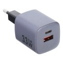 Forcell Ładowarka sieciowa FORCELL F-ENERGY GaN Typ C + USB A PD QC4.0 3A 33W Szara