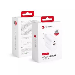 Forcell Ładowarka sieciowa FORCELL F-ENERGY Typ C + USB A PD QC4.0 3A 30W Biała