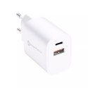 Forcell Ładowarka sieciowa FORCELL F-ENERGY Typ C + USB A PD QC4.0 3A 30W Biała