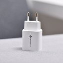 Forcell Ładowarka sieciowa FORCELL F-ENERGY Typ C + USB A PD QC4.0 3A 30W Biała