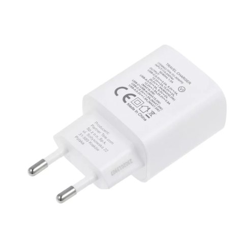 Forcell Ładowarka sieciowa FORCELL F-ENERGY Typ C + USB A PD QC4.0 3A 30W Biała Forcell Ładowarka sieciowa FORCELL F-ENERGY Typ C + USB A PD QC4.0 3A 30W Biała