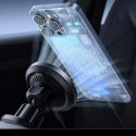 Joyroom Joyroom uchwyt samochodowy do telefonu z ładowarką indukcyjną (kompatybilną z MagSafe) z wentylatorem na kratkę nawiewu - Czarny