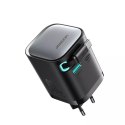 Joyroom Ładowarka GaN Joyroom JR-TCL02 65W USB-A USB-C z wbudowanym kablem USB-C - Czarna