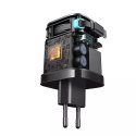 Joyroom Ładowarka GaN Joyroom JR-TCL02 65W USB-A USB-C z wbudowanym kablem USB-C - Czarna