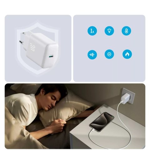 Joyroom Ładowarka Joyroom JR-TCF24 sieciowa USB-C PD 30W QC SFC - Biała Joyroom Ładowarka Joyroom JR-TCF24 sieciowa USB-C PD 30W QC SFC - Biała