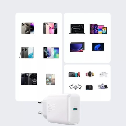Joyroom Ładowarka Joyroom JR-TCF24 sieciowa USB-C PD 30W QC SFC - Biała Joyroom Ładowarka Joyroom JR-TCF24 sieciowa USB-C PD 30W QC SFC - Biała