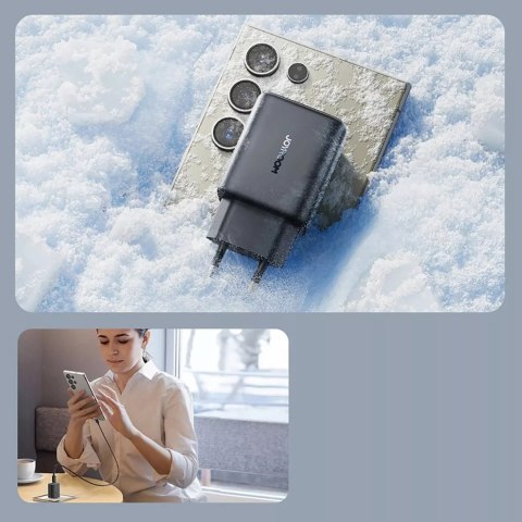 Joyroom Ładowarka Joyroom Sieciowa USB-C 25W SFC / PPS / PD - Czarna + Kabel USB-C / USB-C 1m Joyroom Ładowarka Joyroom Sieciowa USB-C 25W SFC / PPS / PD - Czarna + Kabel USB-C / USB-C 1m