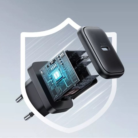 Joyroom Ładowarka Joyroom Sieciowa USB-C 25W SFC / PPS / PD - Czarna Joyroom Ładowarka Joyroom Sieciowa USB-C 25W SFC / PPS / PD - Czarna