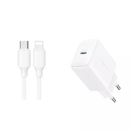 Joyroom Ładowarka Joyroom Sieciowa USB-C PD 20W - Biała + Kabel USB-C / Lightning 1m