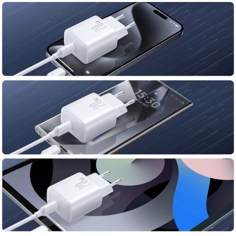 Joyroom Ładowarka Joyroom Sieciowa USB-C PD 20W - Biała + Kabel USB-C / Lightning 1m Joyroom Ładowarka Joyroom Sieciowa USB-C PD 20W - Biała + Kabel USB-C / Lightning 1m