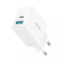 Joyroom Ładowarka Joyroom Sieciowa USB-C / USB-A 20W PD / QC 3.0 - Biała