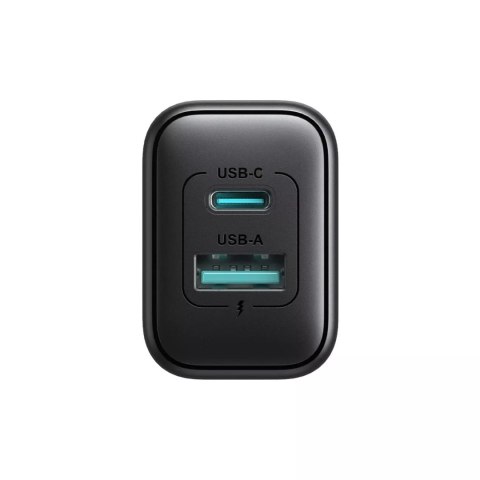Joyroom Ładowarka Joyroom Sieciowa USB-C / USB-A 25W SFC / PPS / PD - Czarna Joyroom Ładowarka Joyroom Sieciowa USB-C / USB-A 25W SFC / PPS / PD - Czarna