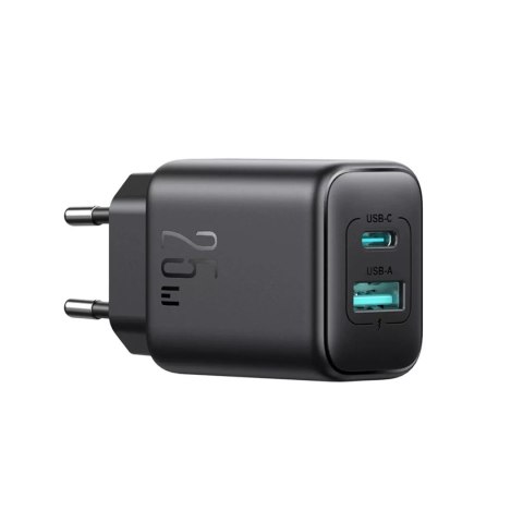 Joyroom Ładowarka Joyroom Sieciowa USB-C / USB-A 25W SFC / PPS / PD - Czarna Joyroom Ładowarka Joyroom Sieciowa USB-C / USB-A 25W SFC / PPS / PD - Czarna