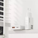 Joyroom Ładowarka sieciowa GaN Dudao A30EUT 30W USB-A / USB-C + kabel USB-C - USB-C - Biała