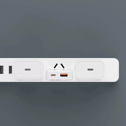 Joyroom Ładowarka sieciowa GaN Dudao A30EUT 30W USB-A / USB-C + kabel USB-C - USB-C - Biała Joyroom Ładowarka sieciowa GaN Dudao A30EUT 30W USB-A / USB-C + kabel USB-C - USB-C - Biała
