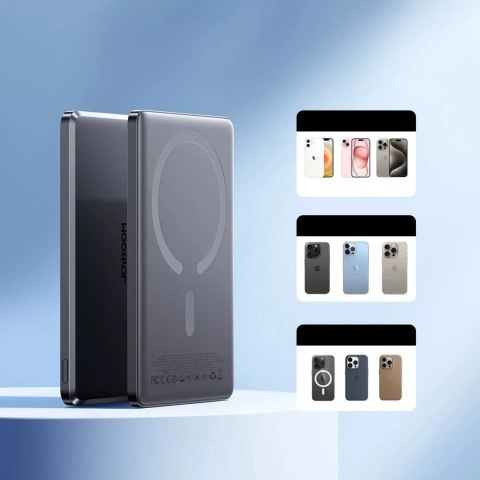 Joyroom Powerbank Joyroom 5000mAh 20W z ładowaniem indukcyjnym - Szary Joyroom Powerbank Joyroom 5000mAh 20W z ładowaniem indukcyjnym - Szary