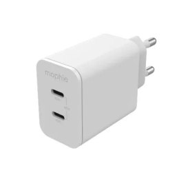 Mophie Ładowarka Sieciowa Mophie Gan Charger 45W 2x USB-C Biała