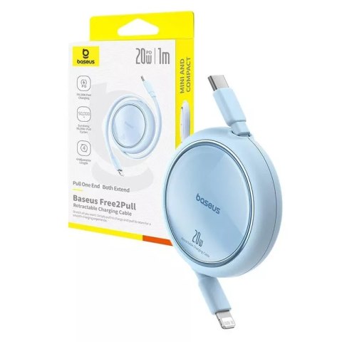 Baseus Kabel USB Baseus Free2Pull USB-C do iP 20W 1m (niebieski) Baseus Kabel USB Baseus Free2Pull USB-C do iP 20W 1m (niebieski)