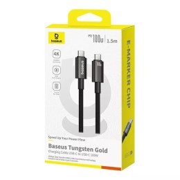 Baseus Kabel USB Baseus Tungsten Gold USB-C do USB-C 100W 1,5m (czarny)