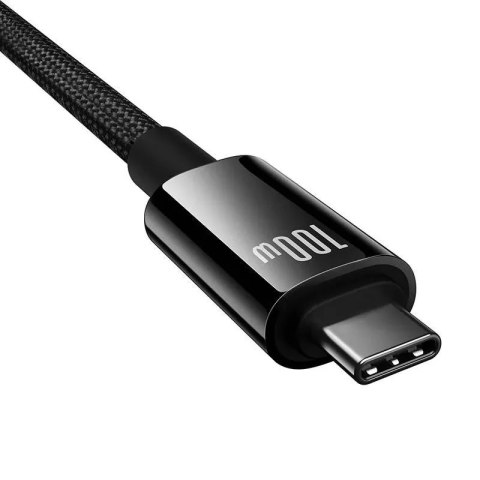 Baseus Kabel USB Baseus Tungsten Gold USB-C do USB-C 100W 1,5m (czarny) Baseus Kabel USB Baseus Tungsten Gold USB-C do USB-C 100W 1,5m (czarny)