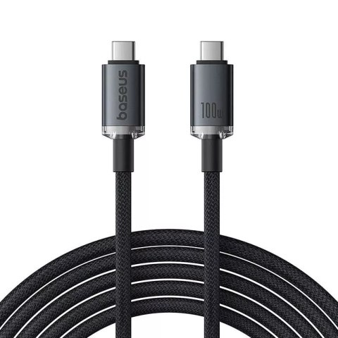 Baseus Kabel USB-C do USB-C Baseus Crystal Shine 100W, 1,5m 20Gb (czarny) Baseus Kabel USB-C do USB-C Baseus Crystal Shine 100W, 1,5m 20Gb (czarny)