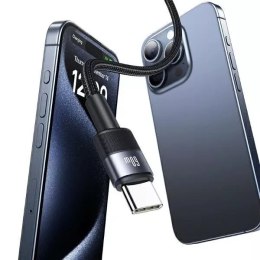 Usams Kabel USAMS SJ724 USB-C do USB-C 1,2m, 60W, stalowy, Fast Charging
