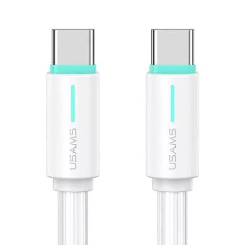 Usams Kabel USAMS SJ734 USB-C do USB-C 1m, 60W, biały, YU Series, trwały i szybki Usams Kabel USAMS SJ734 USB-C do USB-C 1m, 60W, biały, YU Series, trwały i szybki