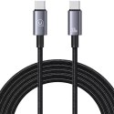 Usams Kabel USAMS US-SJ664 USB-C do USB-C 2m, 60W, nylonowy oplot, czarny