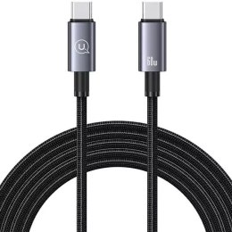 Usams Kabel USAMS US-SJ664 USB-C do USB-C 2m, 60W, nylonowy oplot, czarny