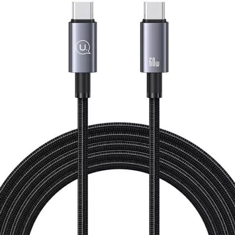 Usams Kabel USAMS US-SJ664 USB-C do USB-C 2m, 60W, nylonowy oplot, czarny Usams Kabel USAMS US-SJ664 USB-C do USB-C 2m, 60W, nylonowy oplot, czarny